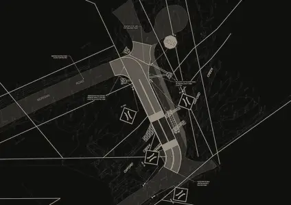 Site plan drawing for the bridge repair works