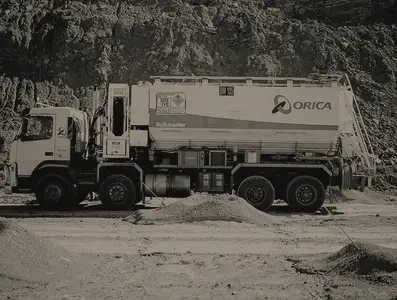 Orica Bulk Master mobile manufacturing truck
