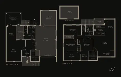 Ground and first floor plans for the residential extension