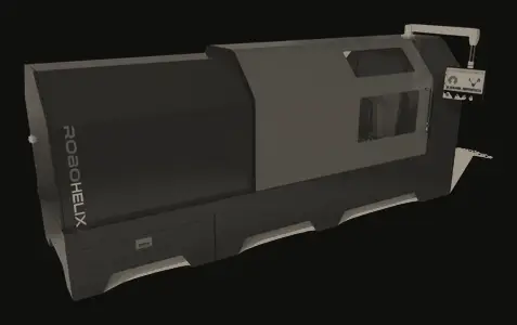 Render of the RoboHelix precision coiling machine